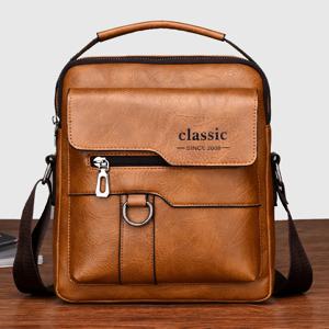 2024 새로운 럭셔리 브랜드 남자 Crossbody 가방 가죽 숄더 백 남자 핸드백 브라운 비즈니스 대용량 메신저 사이드 가방