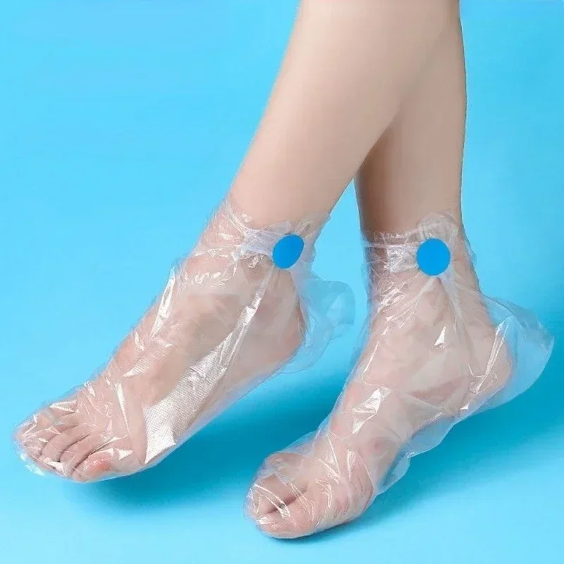 투명 일회용 발 가방 해독 스파 커버 페디큐어 감염 방지 갈라진 목욕 닦아 풋 케어 도구 100 개/가방 제거
