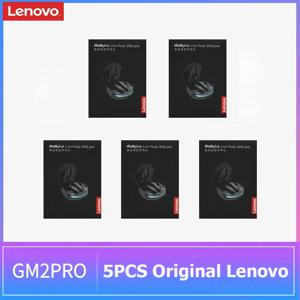 5PCS 오리지널 Lenovo GM2 Pro TWS 무선 헤드폰 Bluetooth 5.3 이어폰 터치 컨트롤 HD 이어 버드 스포츠 헤드폰 (마이크 포함)
