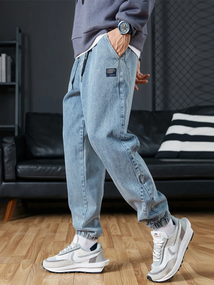 빅 사이즈 남성 조깅 청바지 6XL 7XL 8XL streetwear 블랙 블루 캐주얼 데님 카고 바지 스트레치 코튼 테이퍼 청바지 헐렁한 바지