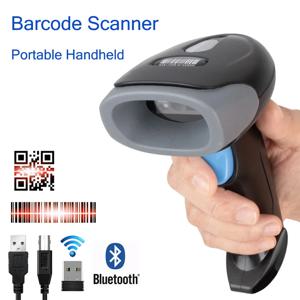 1D/2D 바코드 리더 USB 유선/무선 2.4G WIFI 블루투스 핸드 헬드 바코드 QR 코드 스캐너 CMOS 이미지 고속 디코딩