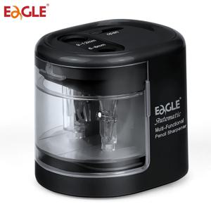Eagle 자동 연필깎이, 배터리 또는 USB 작동, 이중 구멍, 이중 블레이드, 휴대용, 사무실, 학교 용품 문구