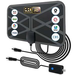 모든 디지털 TV 용 실내 4K TV 안테나 30DB 고 이득 부스터 DVB-T/T2 케이블 TV Antena 500Miles UHF VHF DTV 안테나 공중