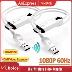 30M 1080P 60Hz TV 스틱 HDMI 호환 송신기 수신기 PC TV 프로젝터 모니터 용 5.8G 비디오 익스텐더 범위 플러그 앤 플레이