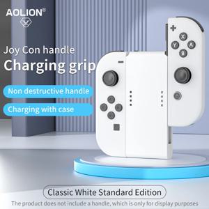 Nintendo Switch 용 Type-C 포트가있는 Aolion 미니 충전 그립 브래킷 Nintend Switch 액세서리 용 Joycon 충전 스테이션