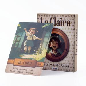 Le Claire 36 Lenormand 카드 가족 파티를위한 보드 게임 영어 버전 운세 운세 타로 오라클 카드 데크
