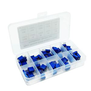 50 개/몫 3296W 멀티 턴 트리머 전위차계 키트 무료 상자 전자 diy 키트와 고정밀 3296 가변 저항기