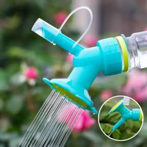 2 In 1 급수 노즐 태양 꽃 자동 급수 Waterer 원예 음료 병 즙이 많은 관개 도구