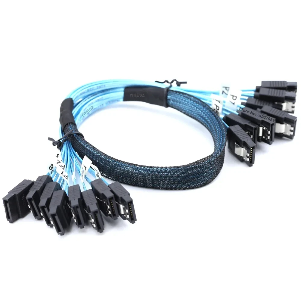 4/6/8 개/대 Sata-Sata 케이블 6 포트/세트 SATA 3.0 날짜 케이블 7 핀-7 핀 Sas 코드 서버 NAS PC 용 12Gbps HDD 케이블