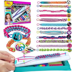 소녀를위한 DIY 팔찌 만들기 키트 보석 Loom Braid 팔찌 메이커 공예 세트 소녀의 선물을위한 수제 장난감