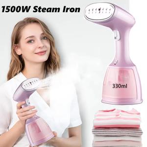 의류용 휴대용 의류 스티머, 가정용 원단 소형 전기 스팀 다리미 기계, 가정 여행용, 1500W, 330ml