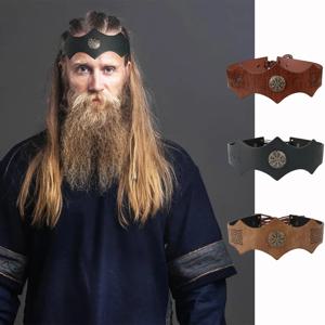 중세 기사 머리띠 바이킹 킹 크라운 드레스 할로윈 코스프레 LARP 액세서리 고대 로마 전사 검투사 헤드 기어