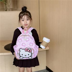 애니메이션 만화 Kuromi 멜로디 Cinnamoroll 배낭 소년 소녀 만화 헬로 키티 카와이 캔버스 패션 어린이 Schoolbag