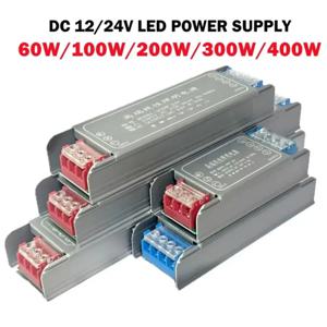 DC 12V 24V 스위칭 전원 공급 장치 AC176-264V LED 조명 드라이버 전원 어댑터 60W 100W 200W 300W 400W 음소거 조명 변압기