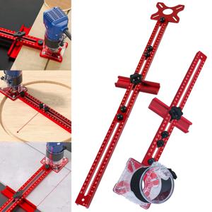 확장 3 in 1 라우터 밀링 그루브 브래킷, 9-61cm 반경 라우터 원형 커팅 지그, 목공용 알루미늄 캐비닛 하드웨어 지그