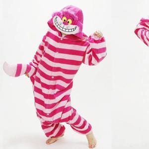 체셔 고양이 만화 원피스 잠옷 플란넬 남성과 여성 홈웨어 가을과 겨울 가을과 겨울을위한 홈 의류
