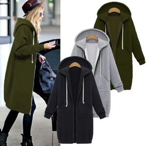 2024 여성 가을 ​​겨울 ThickenHoodies 파카 루즈 후드 자켓 지퍼 포켓 맥시 사이즈 스웨트 스포츠 드레스 아웃웨어