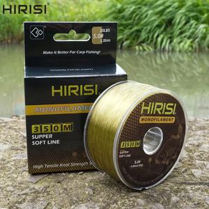 Hirisi 350m 슈퍼 강한 낚시 라인 12LB-20LB 일본 모노 필라멘트 나일론 잉어 낚시 라인 낚시 액세서리