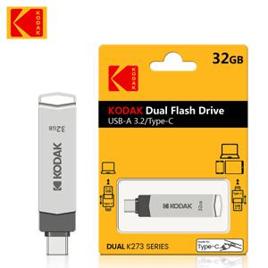 Kodak k273 고속 USB 플래시 드라이브 3.2 인터페이스 Type-C 휴대 전화 컴퓨터 이중 용도 32G-256G 저장 USB 플래시 드라이브 128G