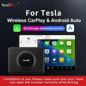 CarlinKit 무선 CarPlay 안드로이드 자동 Tesla Model 3 모델 X Y 모델 S 자동 연결 Siri 음성 보조 Spotify Waze 5G BT