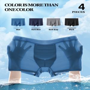 4pcs 남자 복서 스포츠 속옷 부드러운 통기성 편안한 간단한 유행 athleisure 피트니스 속옷