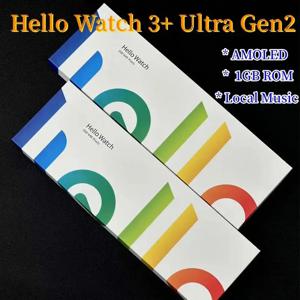2024 오리지널 헬로 시계 3 플러스 울트라 Smartwatch AMOLED 4GB ROM NFC 나침반 블루투스 통화 음악 IOS 안드로이드 용 스마트 시계