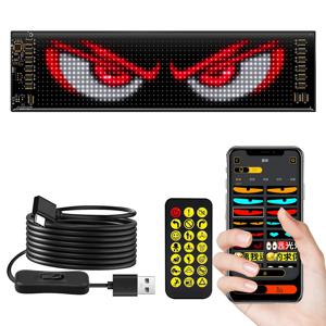 자동차 LED 로그인 블루투스 APP LED 매트릭스 픽셀 패널 야간 조명 DIY 프로그래밍 가능한 유연한 LED 디스플레이 자동차 매장 호텔 바