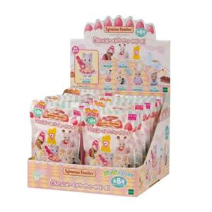 Sylvanian Families 소녀 피규어 옥양목 동물 새로운 케이크 파티 시리즈 소녀의 집 인형 수제 어린이 장난감