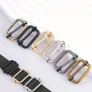 벨트 가방에 대 한 5pcs 금속 롤러 버클 반지 DIY 액세서리 핀 버클 스트랩 사각형 버클에 대 한 다목적 웨 빙 슬라이더