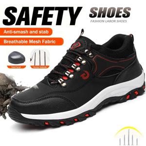 남성 작업 안전 신발 부츠 강철 발가락 보안 보호 신발 Anti-Smash Anti-puncture Constrcution Shoes 남자 작업 부츠