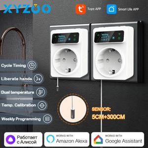 WiFi Tuya 스마트 소켓 온도 조절기 220V 온도 컨트롤러 바닥 난방 냉각 온도 조절기 지원 음성 Alexa Google 홈