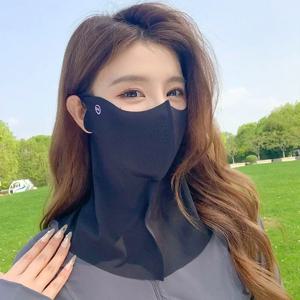 썬 프루프 프로텍션 마스크 넥 UPF50 + 스카프 아이스 실크 페이스 커버 야외 랩 커버 스포츠 사이클링 여성 남성 여름 선 스크린