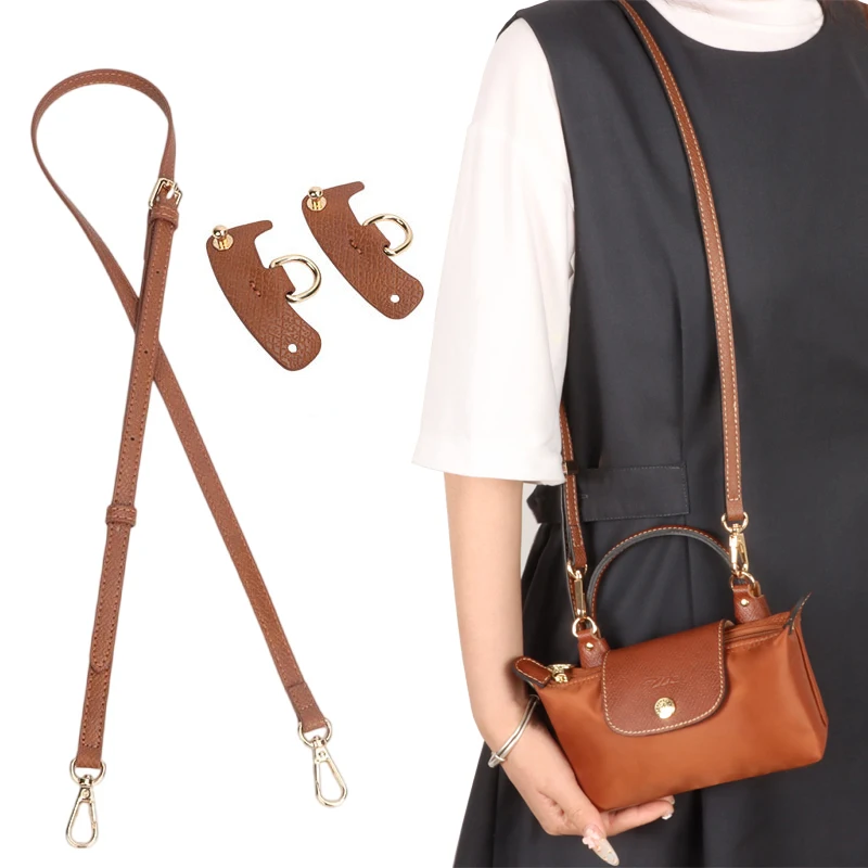 Longchamp 미니 펀치 프리 정품 가죽 숄더 스트랩 세트 변환 크로스 바디 스트랩 가방 액세서리에 대한 1 세트 가방 스트랩