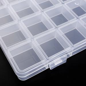 공예 보석 낚시 태클 부품 보관을위한 조절 가능한 분배기가있는 플라스틱 투명 주최자 상자 구슬 보관 용기