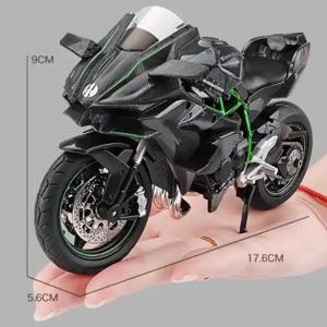 1:12 가와사키 H2R BWM S1000RR 합금 오토바이 장난감 다이캐스트 소형 자동차 앞바퀴 스티어링 오토바이 어린이 크리스마스 선물