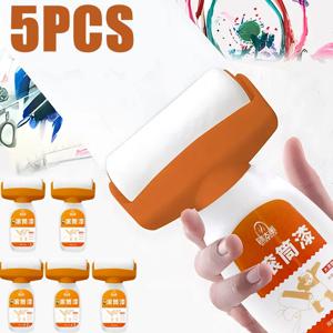 가정용 항균 벽 페인트 롤러, 수성 수리 브러시 페인팅, 실내 벽 휴대용 화이트 라텍스 페인트 롤러, 5 개