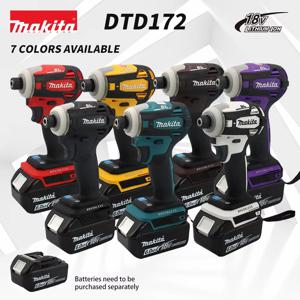 Makita DTD172 18V 무선 임팩트 드라이버 브러시리스 전기 임팩트 드릴 충전식 목재/olt/T 모드 전동 공구