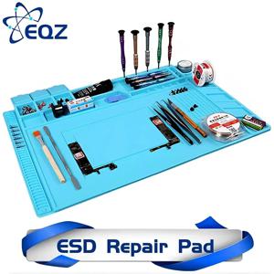 자석 매트 실리콘 수리 매트 회로 기판 납땜 패드 내열성 932 ° F ESD 철제 전화기 수리용 정전기 방지