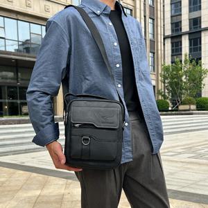 남성용 빈티지 PU 가죽 크로스 바디 백 비즈니스 캐주얼 메신저 백 남성 플랩 럭셔리 디자이너 경량 남성용 숄더 백