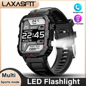 LAXASFIT 2024 새로운 LED 남성용 Smartwatch 블루투스 말하는 Smartwatch 멀티 스포츠 모드 건강 모니터링 스마트 시계