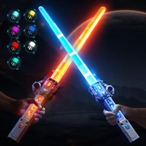 70CM Lightsaber 7 색 변경 어린이 레이저 칼 어린이를위한 사운드 계약 장난감으로 빛나는 파티 게임 무료 배송