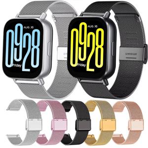Xiaomi Redmi Watch 5 Active/5 Lite/3 Active/3 Lite 스테인레스 스틸 교체 스트랩 손목 팔찌 용 금속 밀라노 시계 밴드