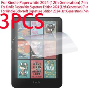 Kindle Paperwhite 2024 용 3PCS PET 소프트 필름 화면 보호기 Colorsoft Signature Edition 2024 보호 필름 용 12th Gen 7in