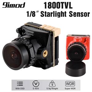 9IMOD FPV 카메라 1800TVL 5MP 2.1mm 1/8 인치 별빛 센서 5V-40V NTSC/PAL, RC FPV 레이싱 드론 DIY 부품 용 OSD 내장