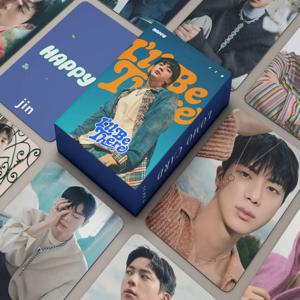 55 개/대 Kpop 새 앨범 HAPPY Lomo 카드 JIN 레이저 사진 카드 엽서 Photocards For Fans Collection Gift