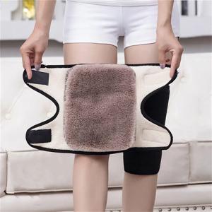 여성을위한 겨울 따뜻한 무릎 패드 다리 따뜻하게 남자 노인 차가운 다리 관절염 Kneepad 무릎 지원 토끼 모피 무릎 보호대