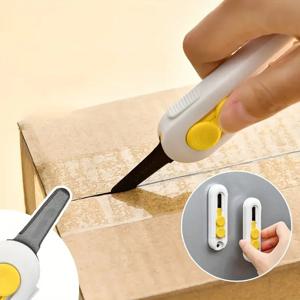 다기능 자기 휴대용 택배 Unboxing 칼 안전 패키지 상자 오프너 개폐식 자동 잠금 슬라이딩 커터 도구