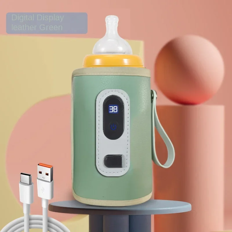 휴대용 아기 우유 따뜻하게 가디언 여행 디지털 디스플레이 간호 병 USB 아기 병 뜨거운 가방 범용 히터