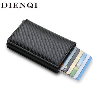 안티 Rfid 탄소 섬유 ID 신용 카드 소지자 남성용 지갑 미니 자동 팝업 은행 카드 소지자 케이스 미니멀리스트 Vallet Choice