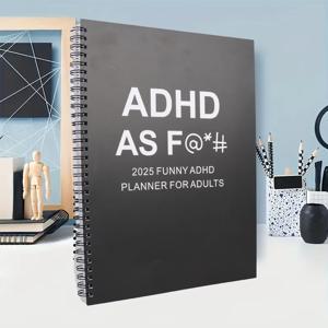 2025 성인을 위한 재미있는 ADHD 플래너: 12개월 가족 달력 2025, 맞춤형 가족 월간 달력 플래너